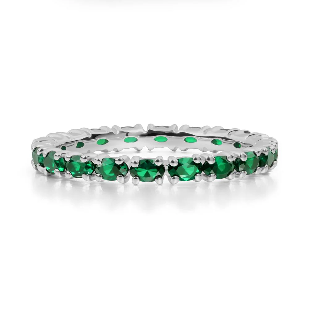 Emerald Oval Eternity Ring - Image 4