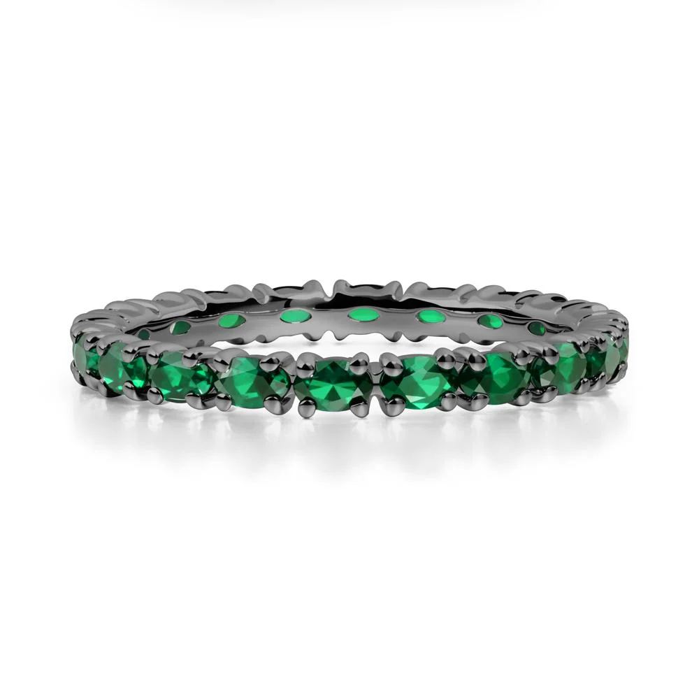 Emerald Oval Eternity Ring - Image 7