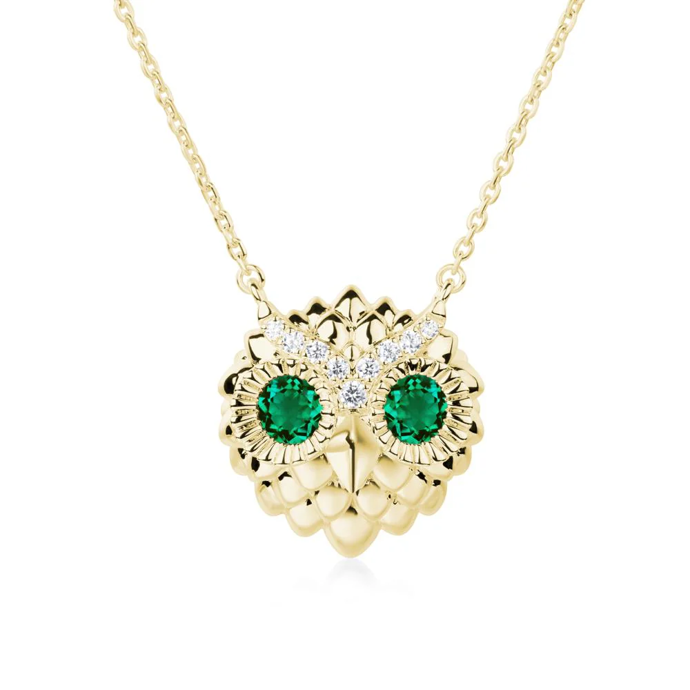 Emerald Owl Necklace - Image 4