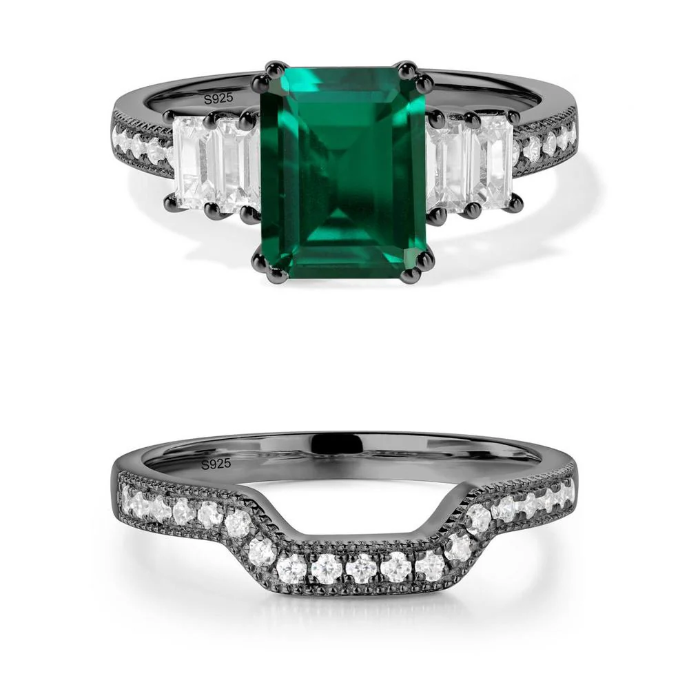 Emerald Double Prong Engagement Ring - Image 17