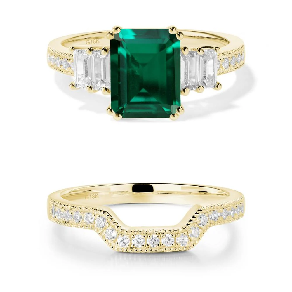 Emerald Double Prong Engagement Ring - Image 21