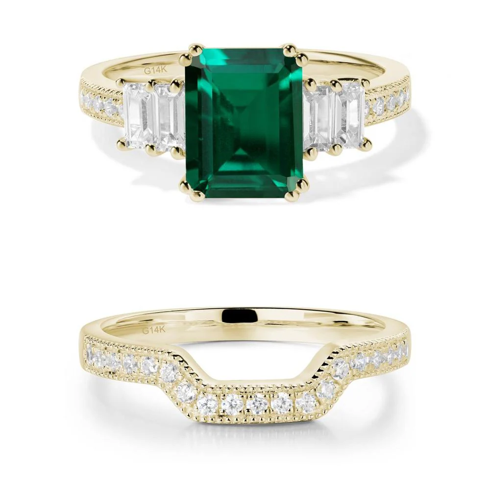 Emerald Double Prong Engagement Ring - Image 25