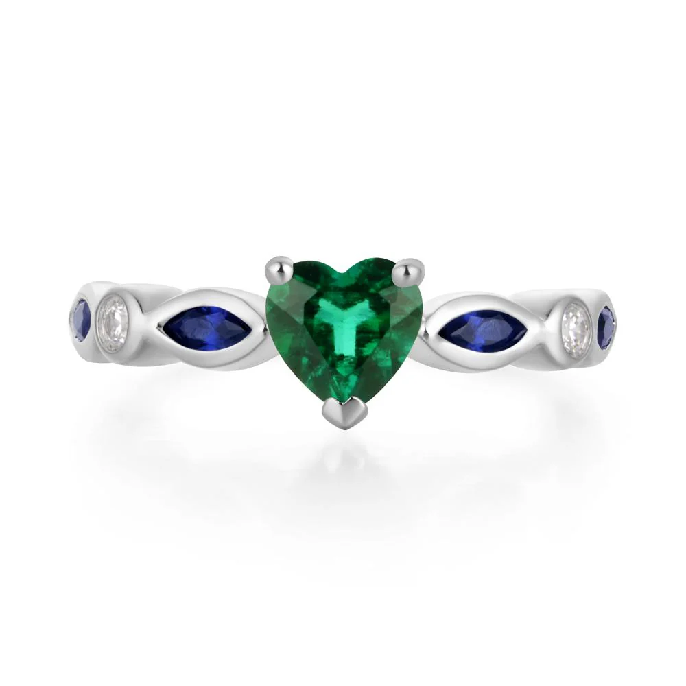 Heart Emerald Ring - Image 3