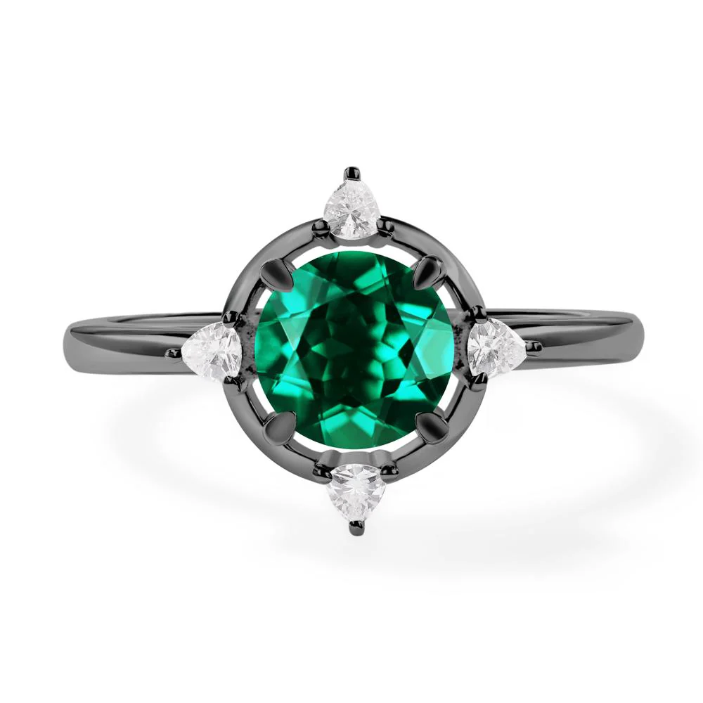 Emerald Compass Engagement Ring - Image 2