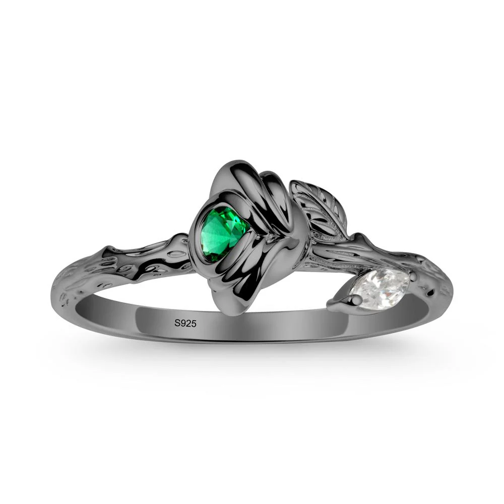 Emerald Self-Love Rose Ring - Image 8