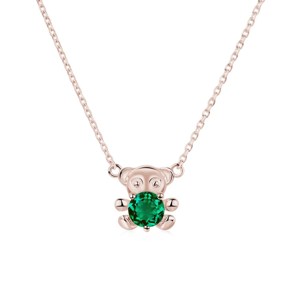 Emerald Teddy Bear Necklace - Image 3