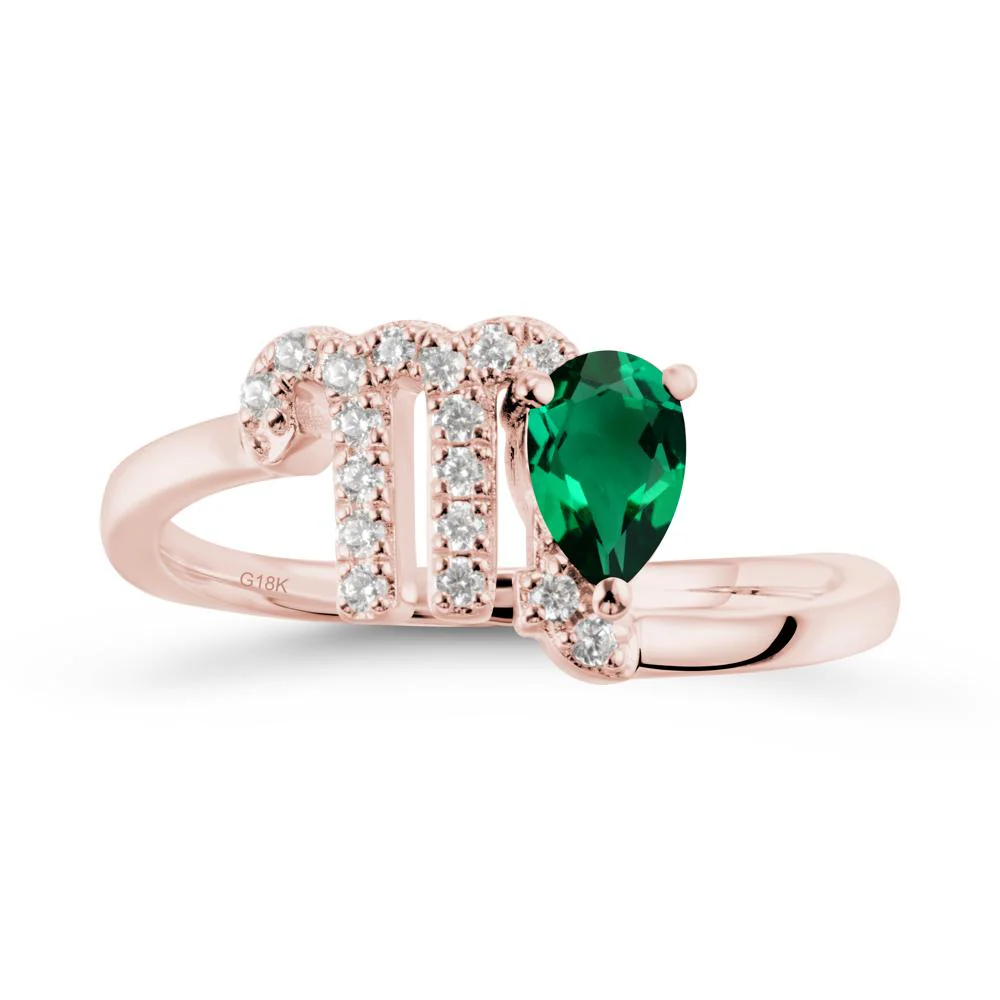 Emerald Virgo Zodiac Wraparound Ring - Image 5