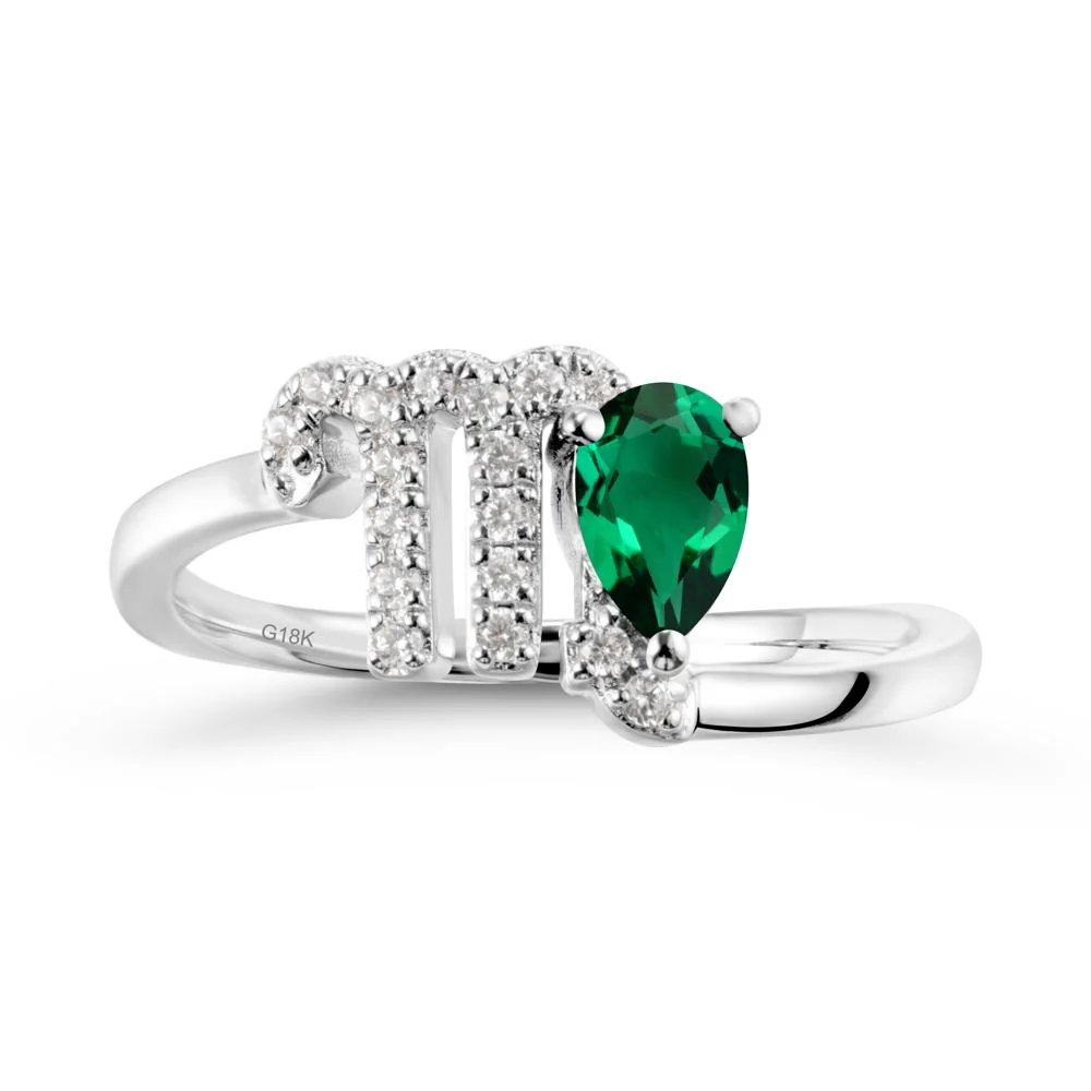 Emerald Virgo Zodiac Wraparound Ring - Image 6