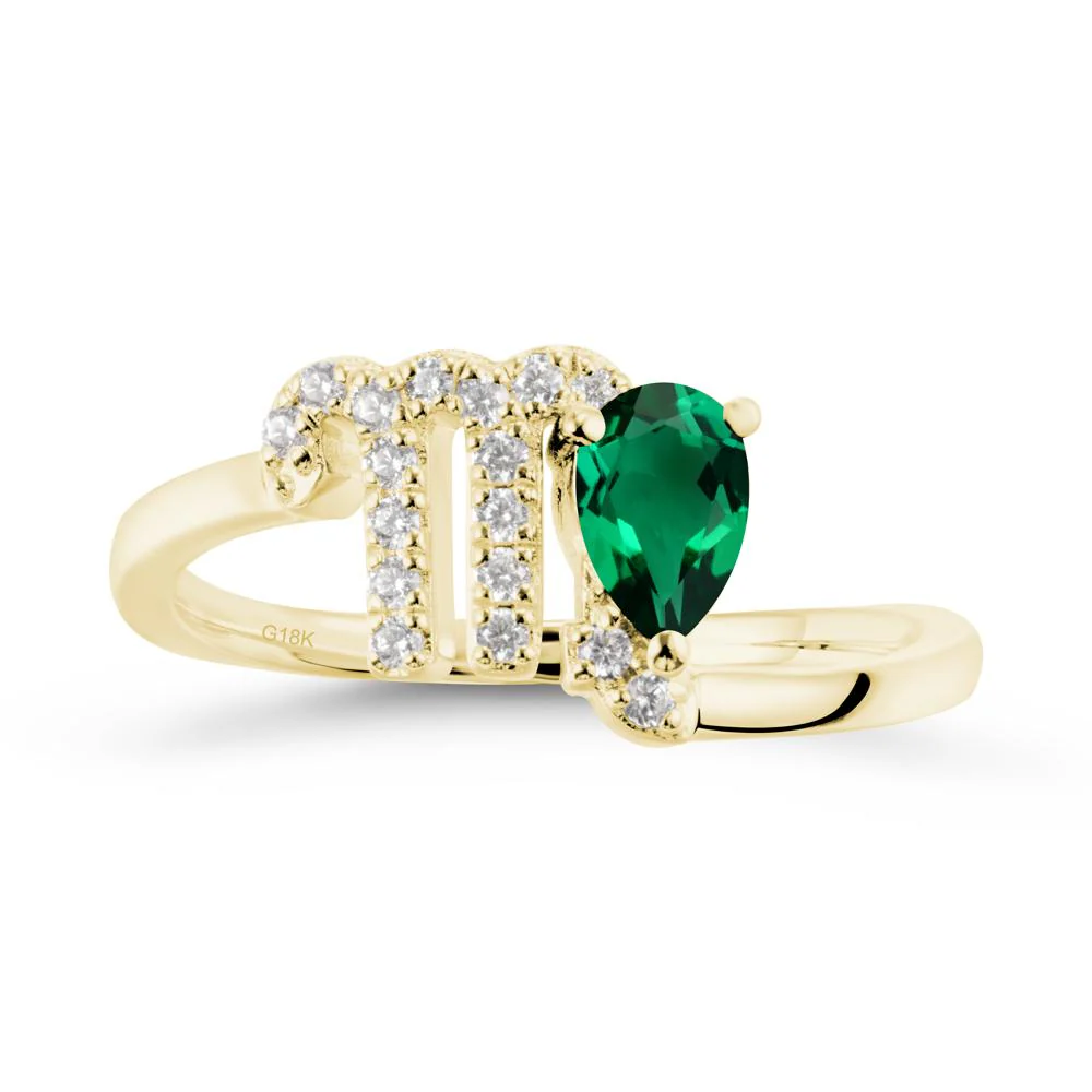Emerald Virgo Zodiac Wraparound Ring - Image 7
