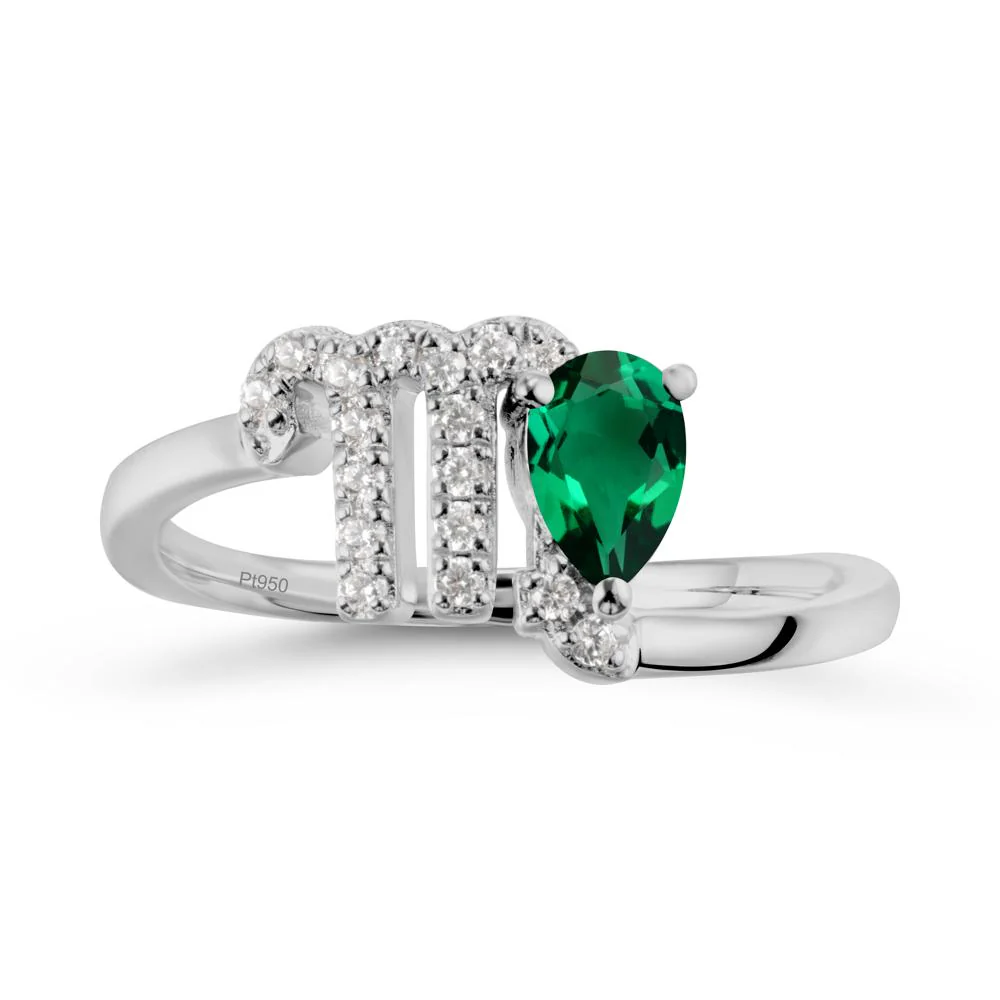 Emerald Virgo Zodiac Wraparound Ring - Image 8