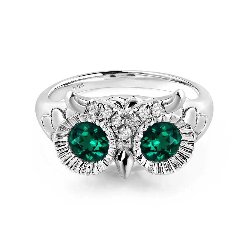 Emerald Owl Ring - Image 2
