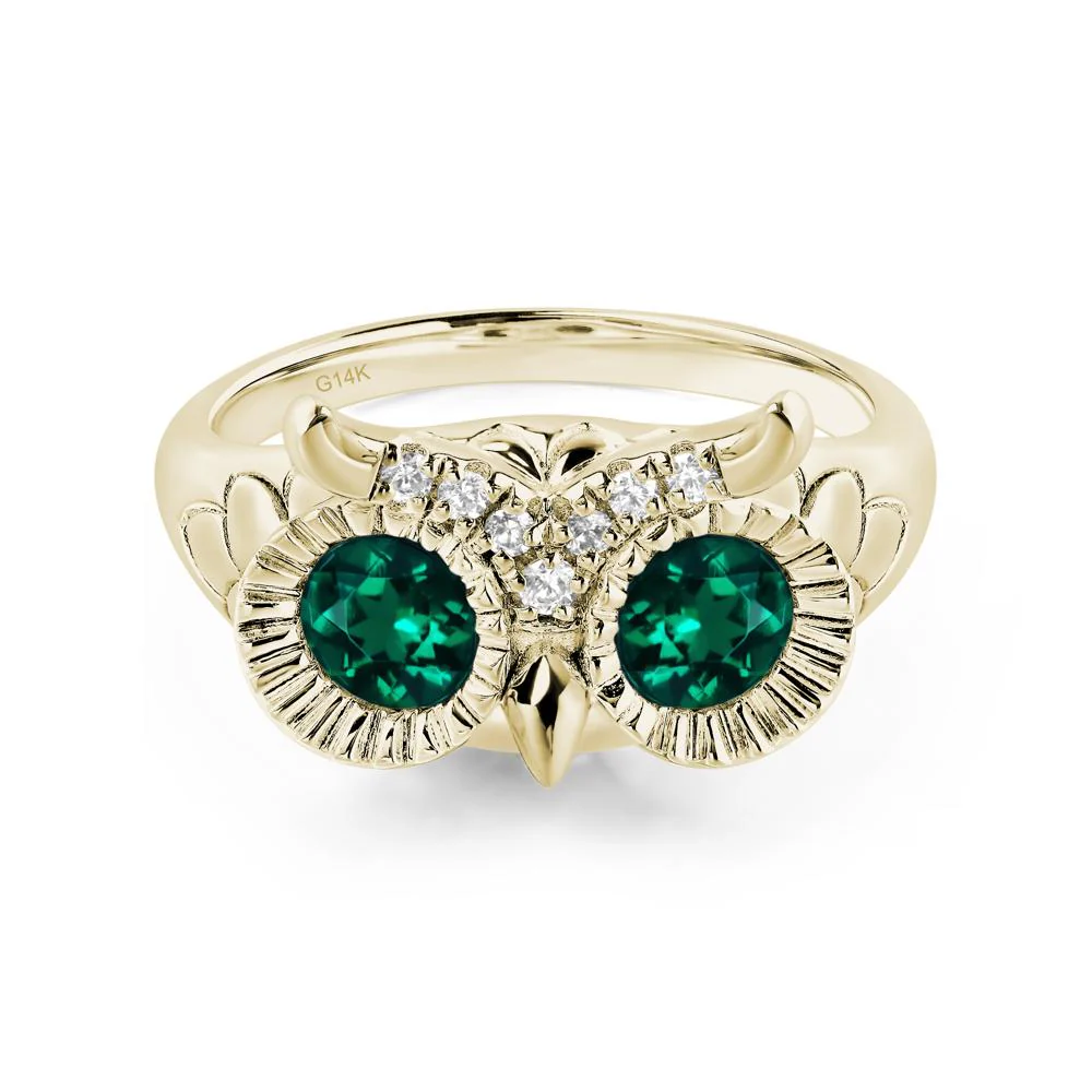 Emerald Owl Ring - Image 4