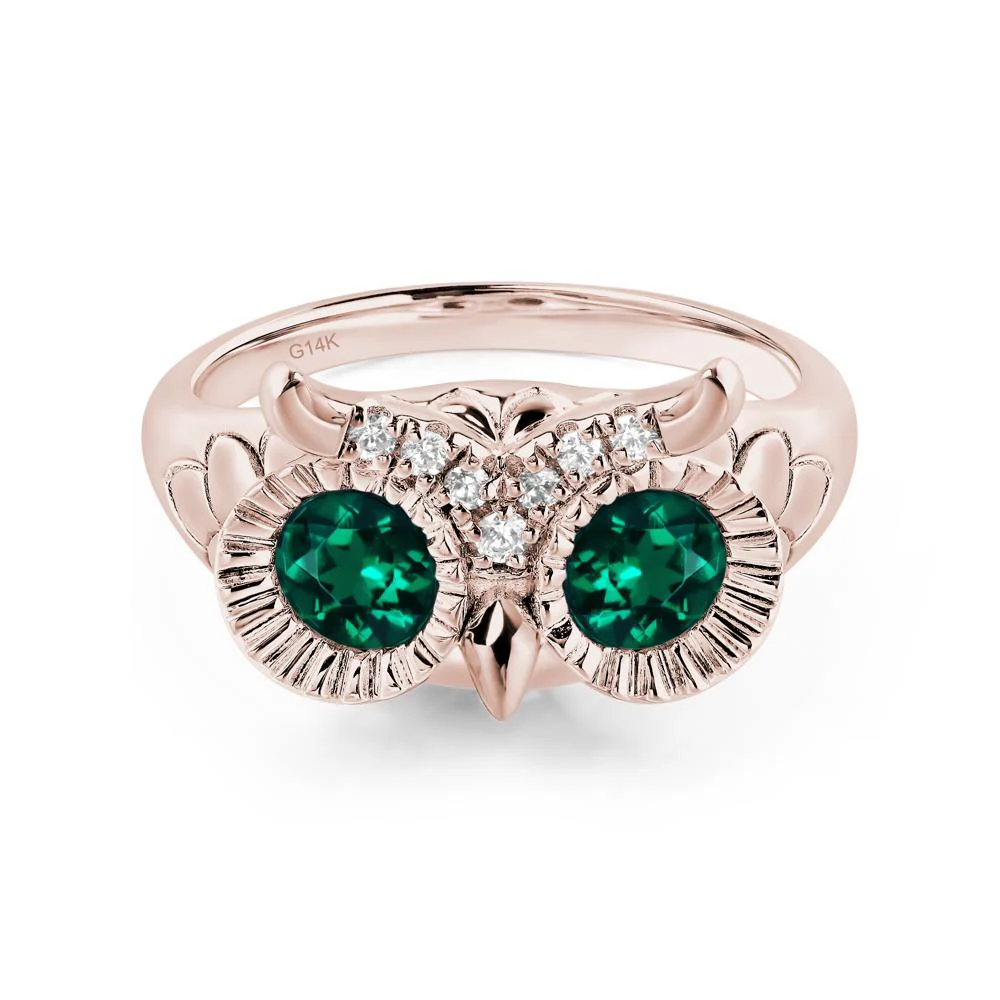 Emerald Owl Ring - Image 5