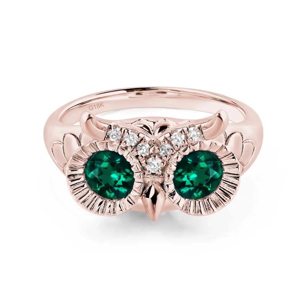 Emerald Owl Ring - Image 9