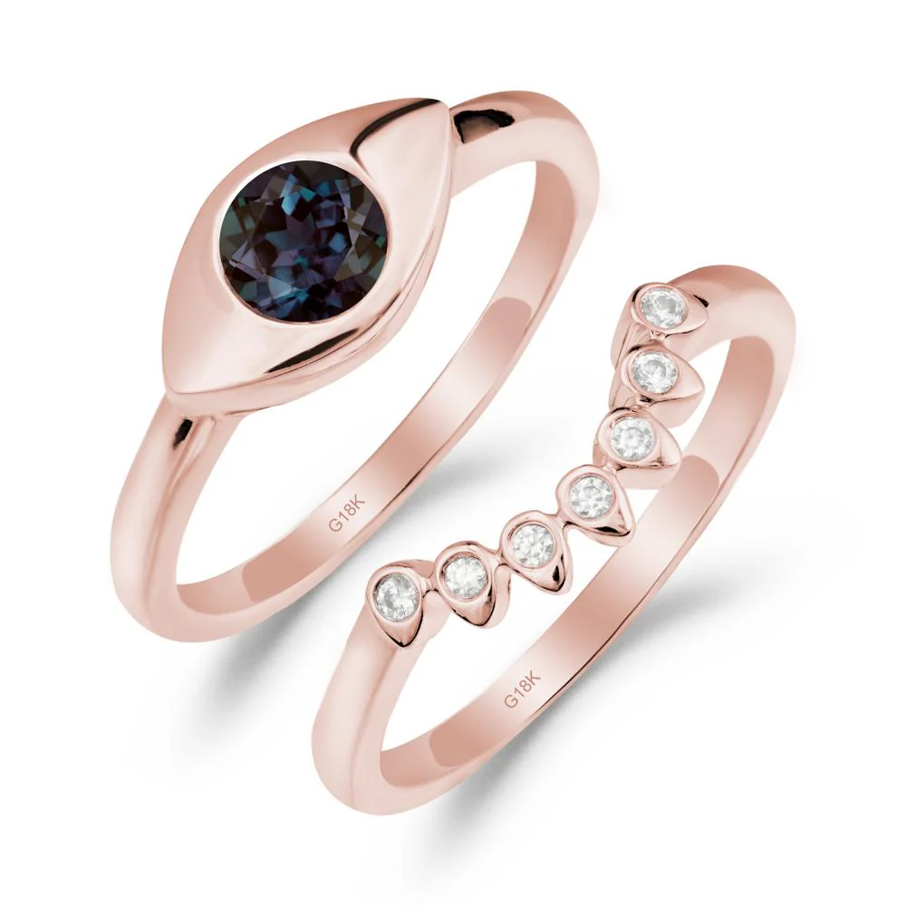 Evil Eye Alexandrite Ring Set - Image 2
