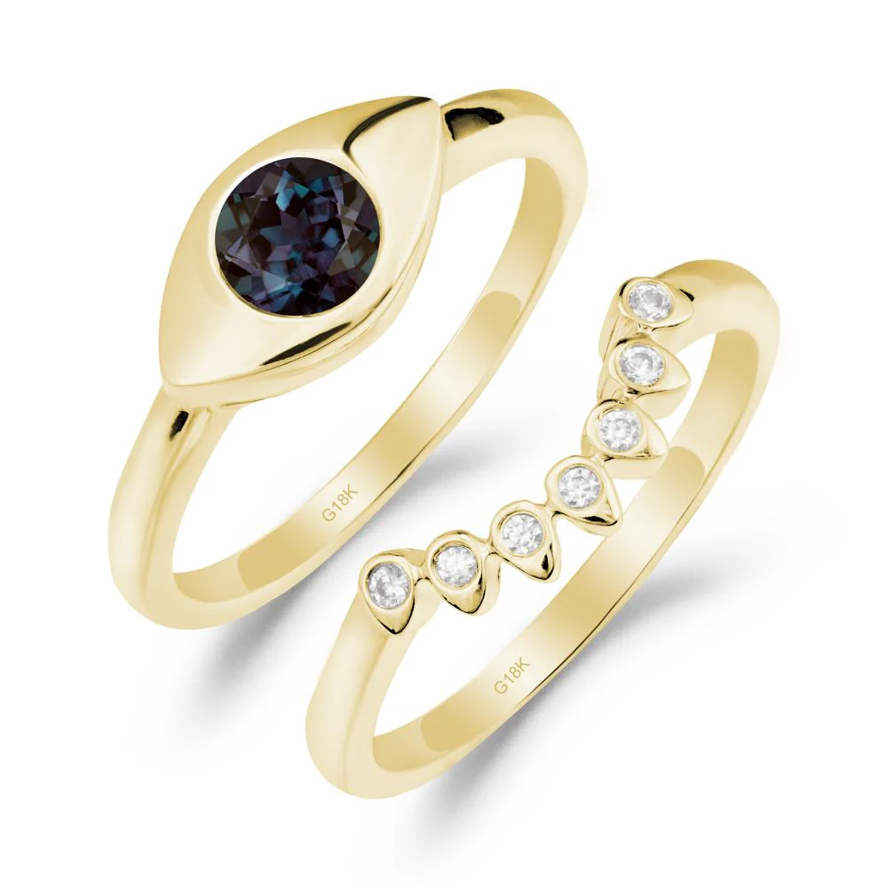 Evil Eye Alexandrite Ring Set - Image 5