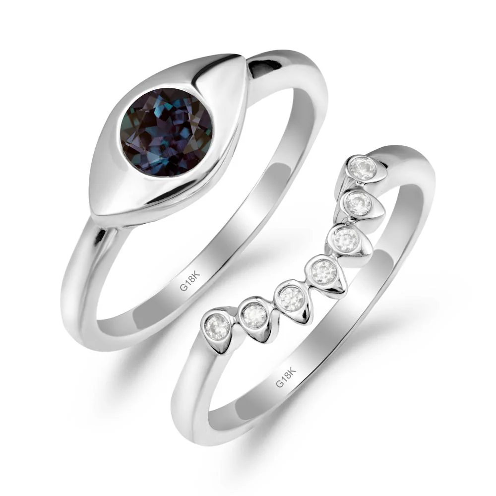 Evil Eye Alexandrite Ring Set - Image 9