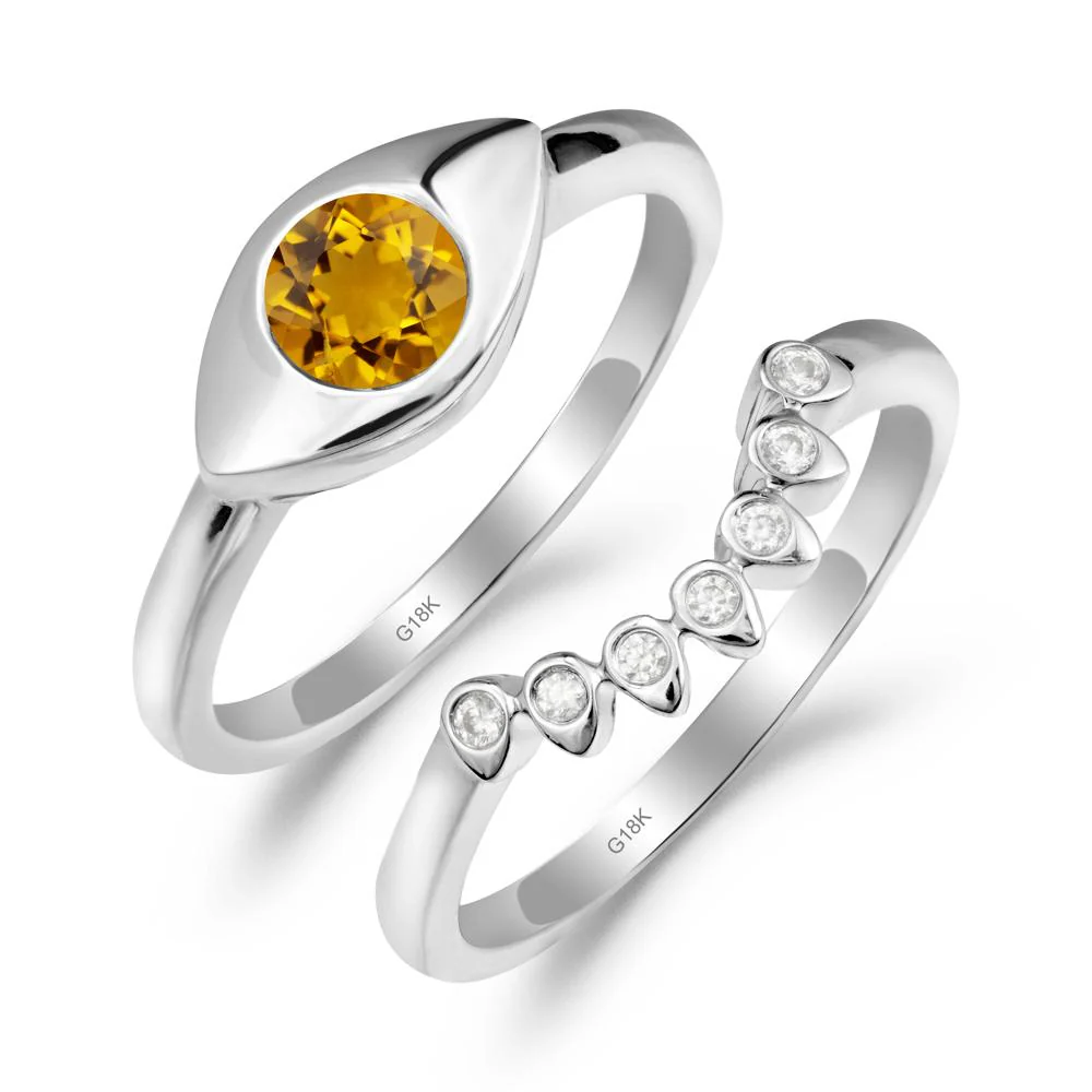 Evil Eye Citrine Ring Set - Image 8