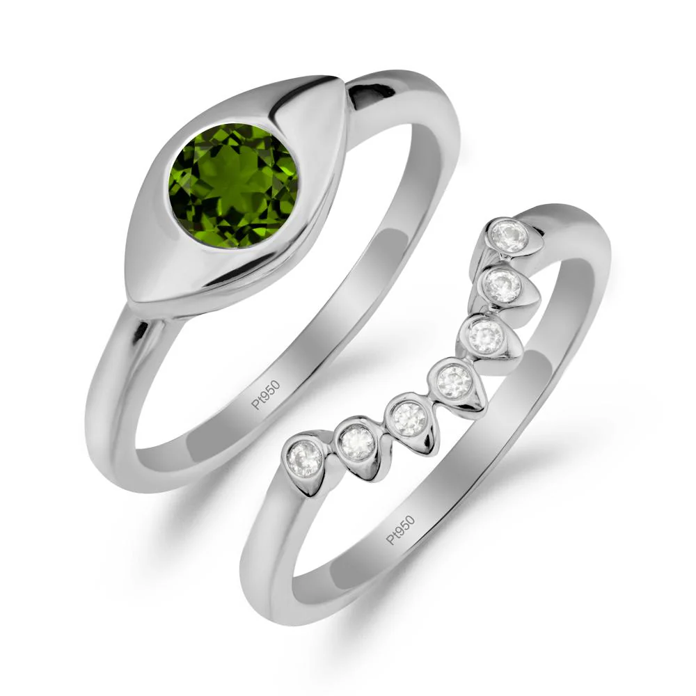 Evil Eye Diopside Ring Set - Image 3