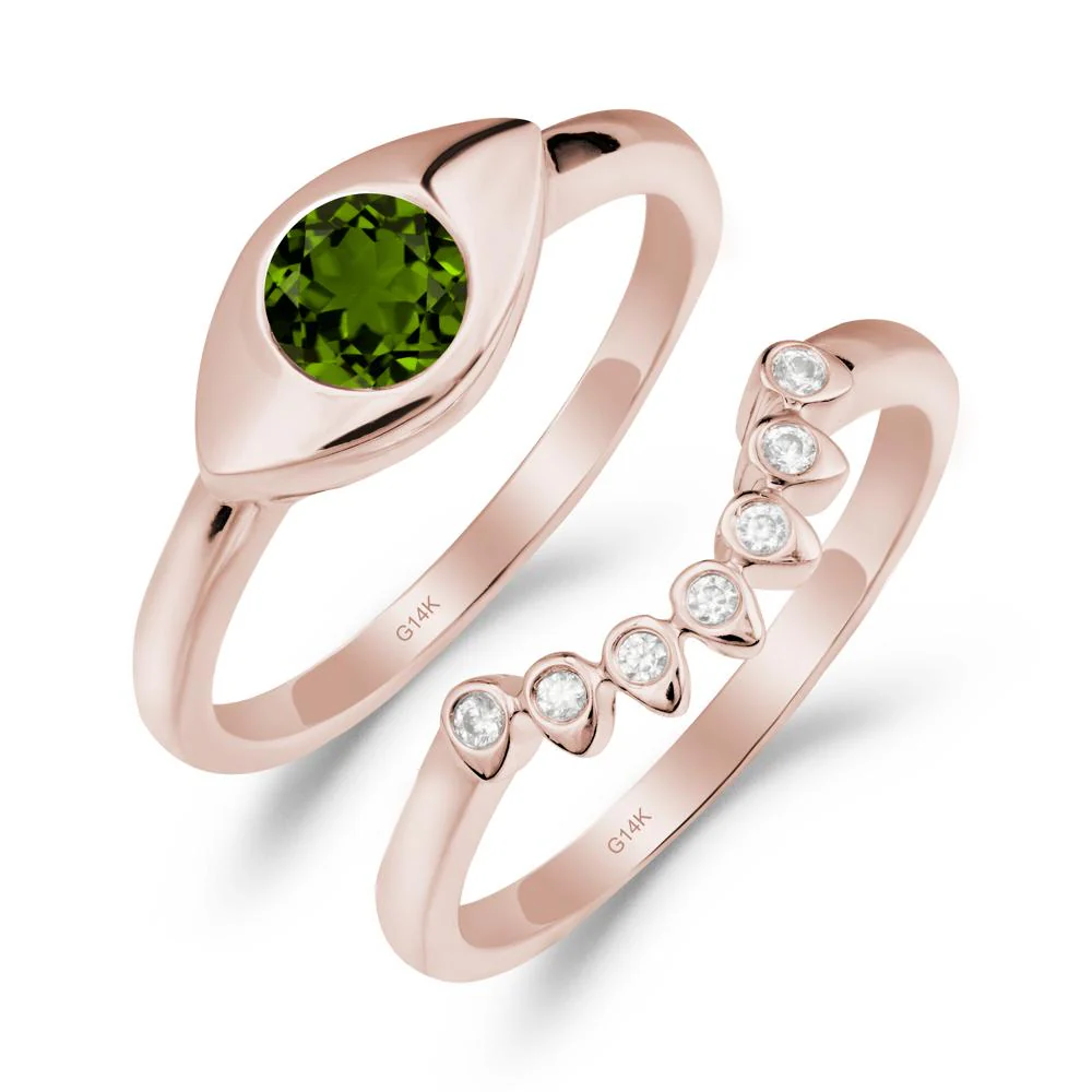 Evil Eye Diopside Ring Set - Image 4