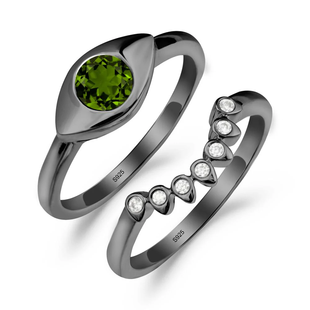 Evil Eye Diopside Ring Set - Image 8