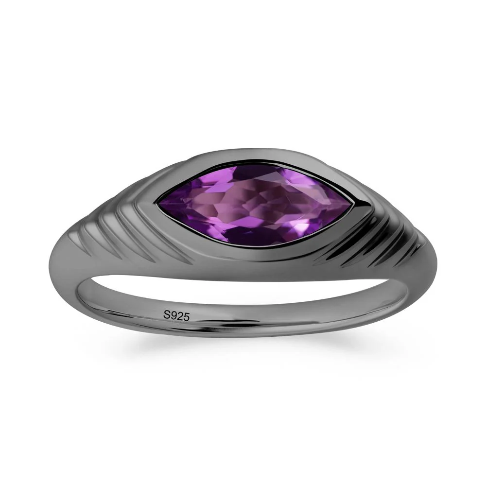 Evil Eye Inspired Amethyst Ring - Image 4
