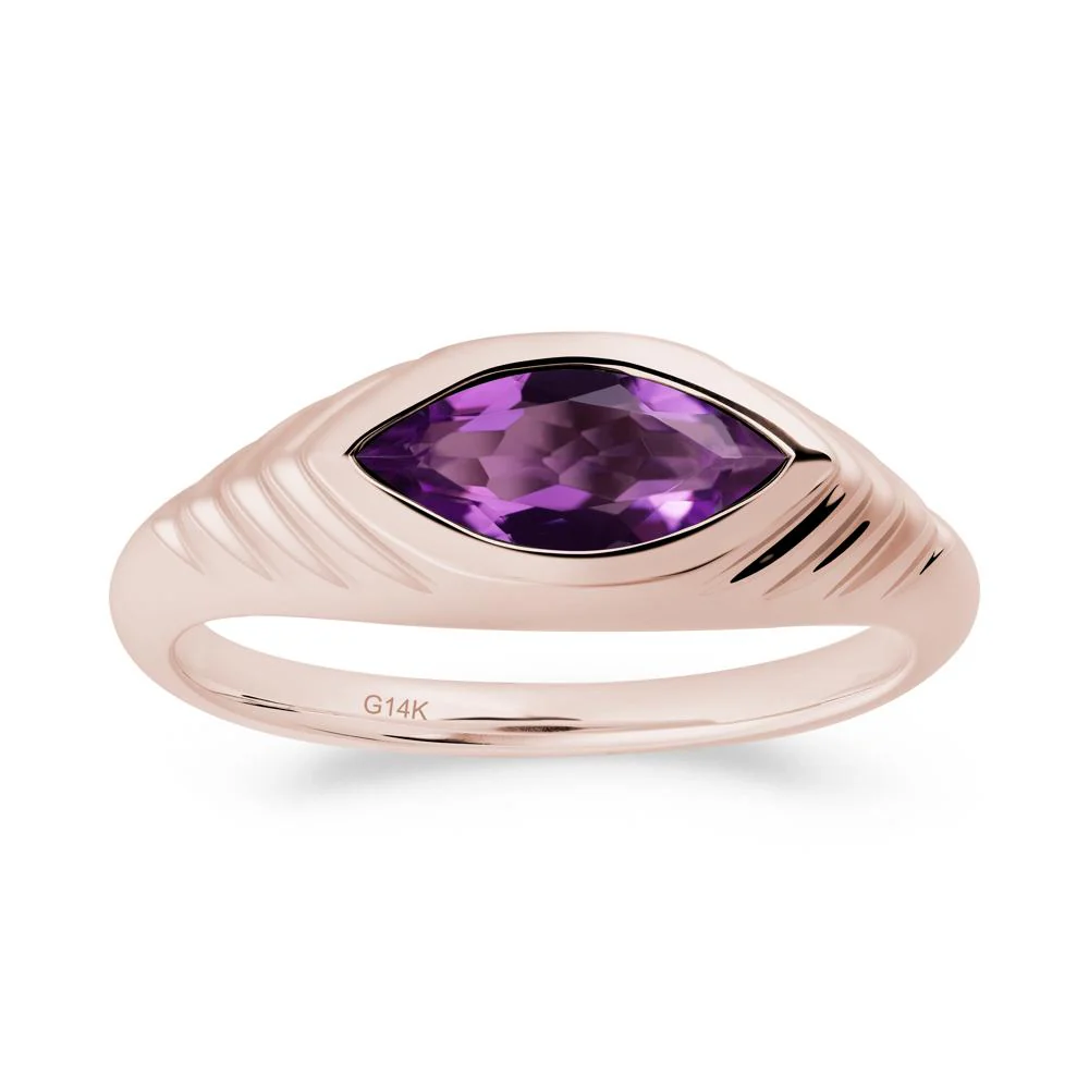 Evil Eye Inspired Amethyst Ring - Image 5