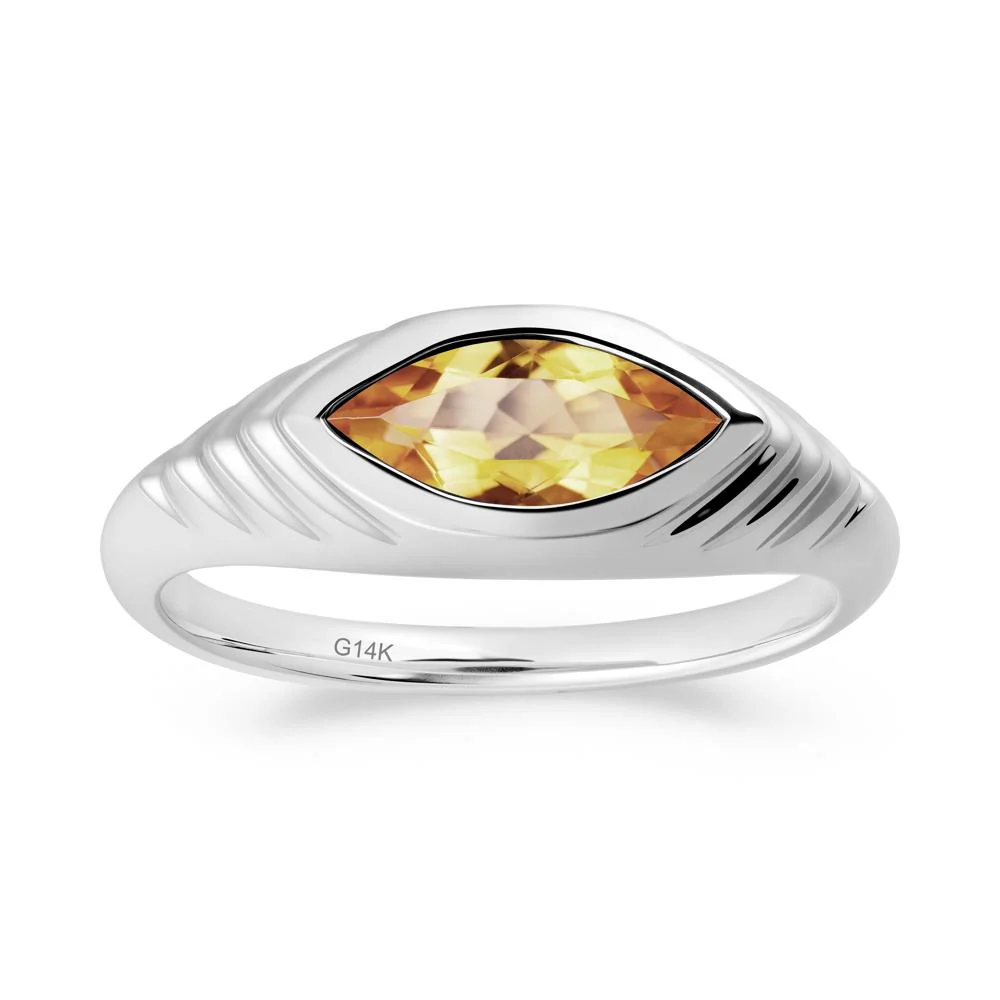 Evil Eye Inspired Citrine Ring