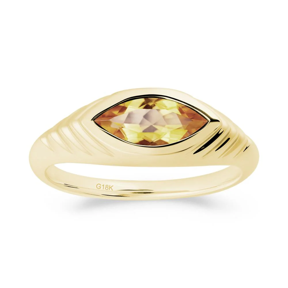 Evil Eye Inspired Citrine Ring - Image 2