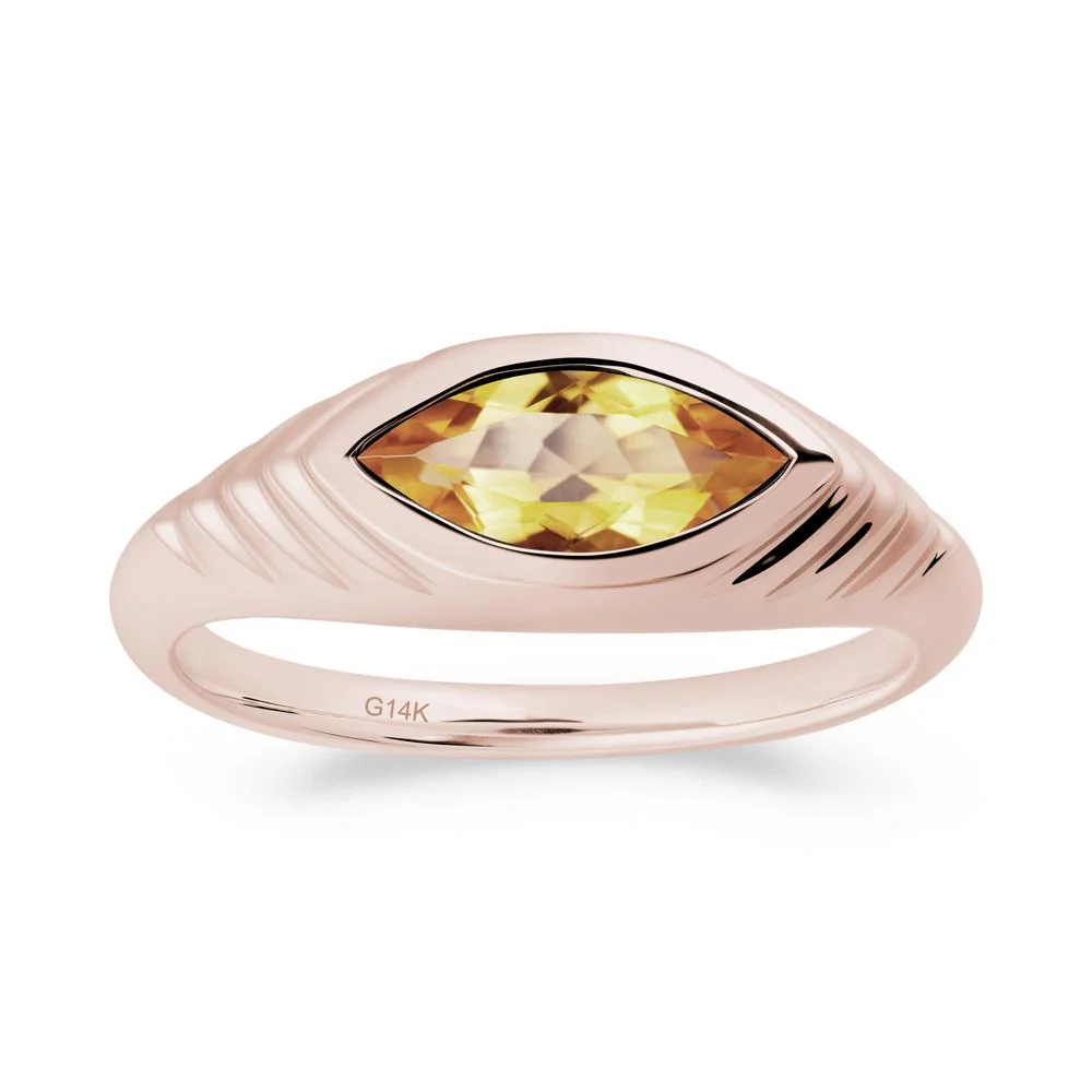 Evil Eye Inspired Citrine Ring - Image 5