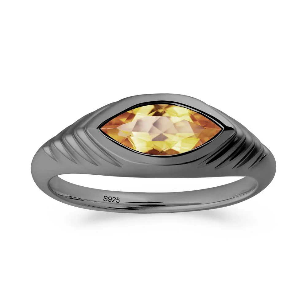 Evil Eye Inspired Citrine Ring - Image 6