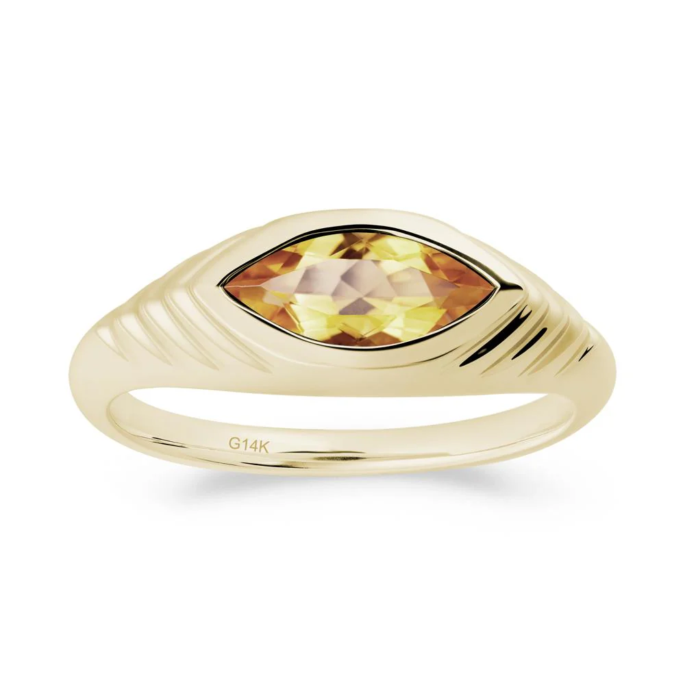 Evil Eye Inspired Citrine Ring - Image 8