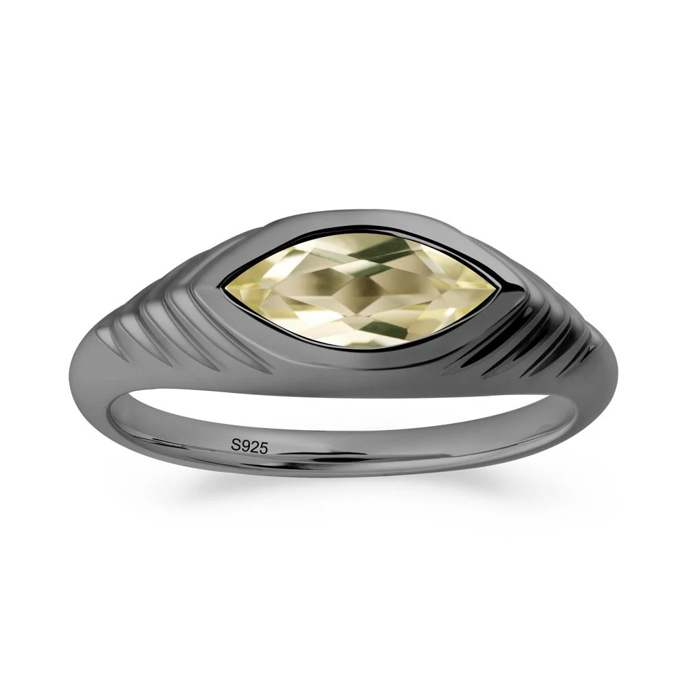 Evil Eye Inspired Lemon Quartz Ring - Image 3