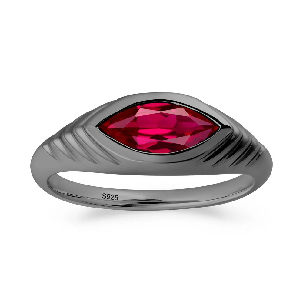Evil Eye Inspired Ruby Ring