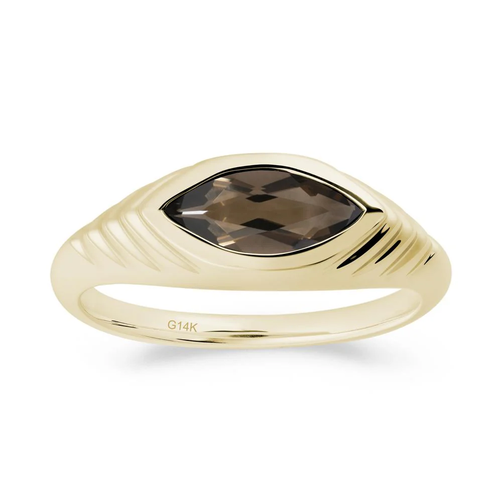 Evil Eye Inspired Smoky Quartz Ring - Image 4