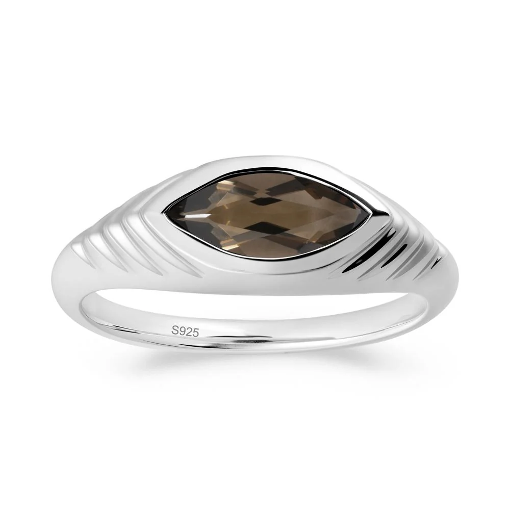 Evil Eye Inspired Smoky Quartz Ring - Image 9