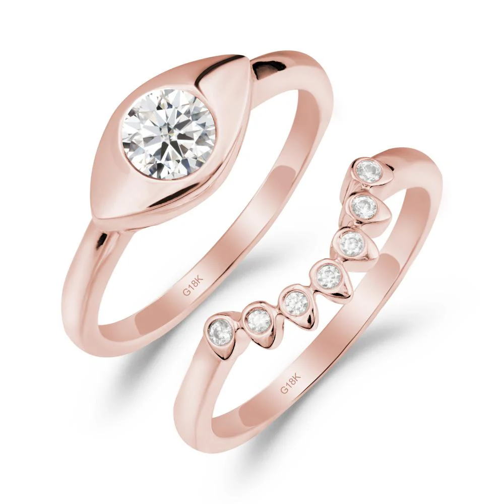 Evil Eye Moissanite Ring Set - Image 5