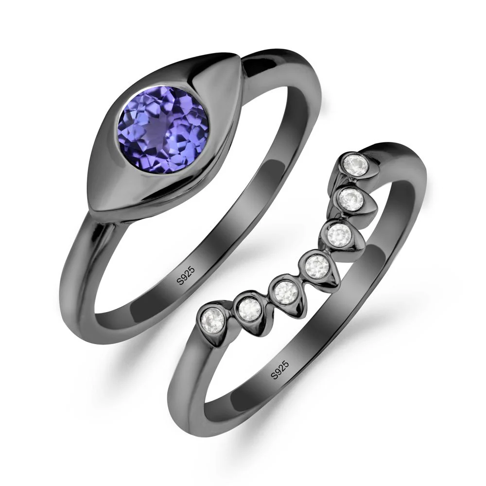 Evil Eye Tanzanite Ring Set - Image 3