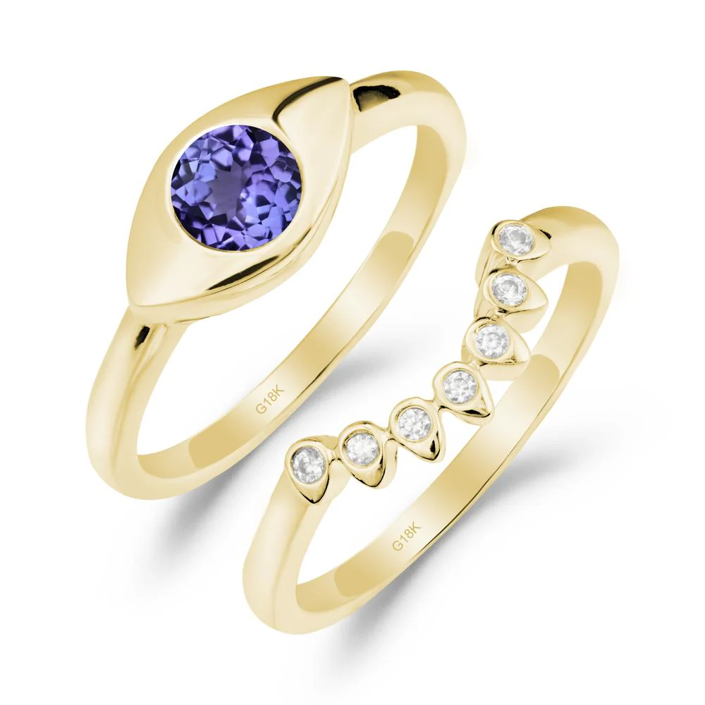 Evil Eye Tanzanite Ring Set - Image 4