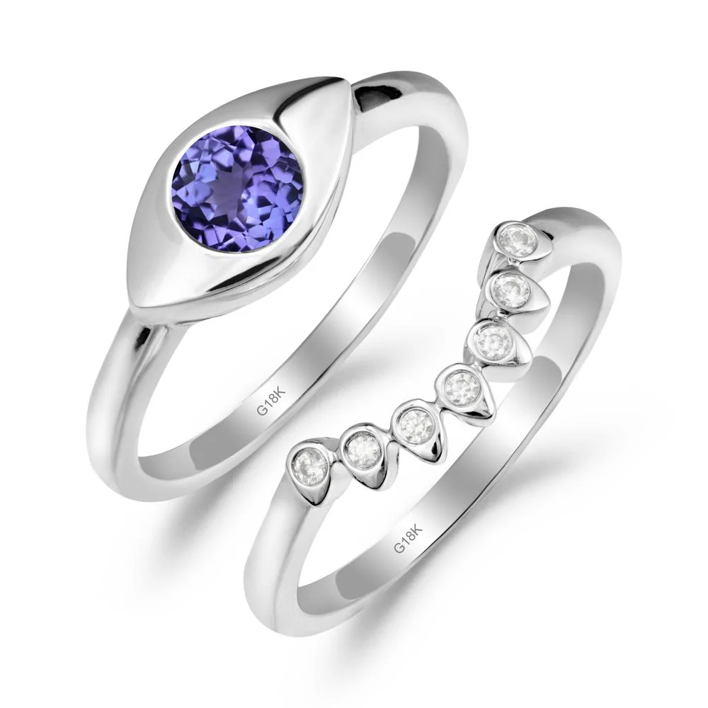 Evil Eye Tanzanite Ring Set - Image 9