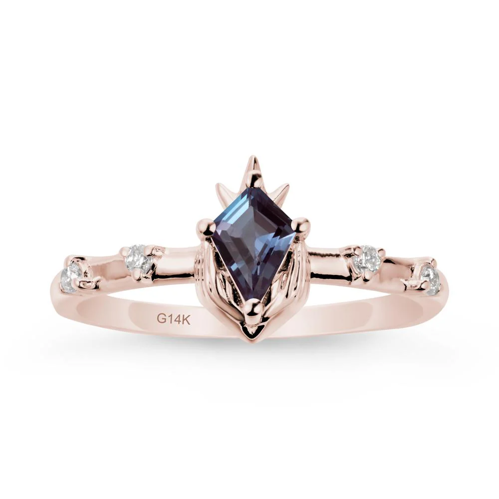 Fantasy Claddagh Ring with Kite Alexandrite