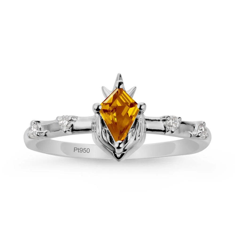 Fantasy Claddagh Ring with Kite Citrine