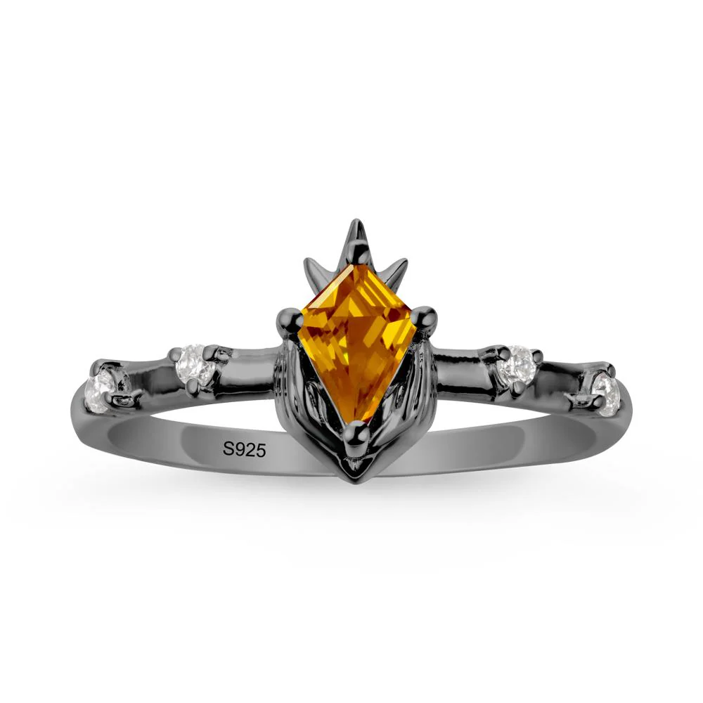 Fantasy Claddagh Ring with Kite Citrine - Image 8