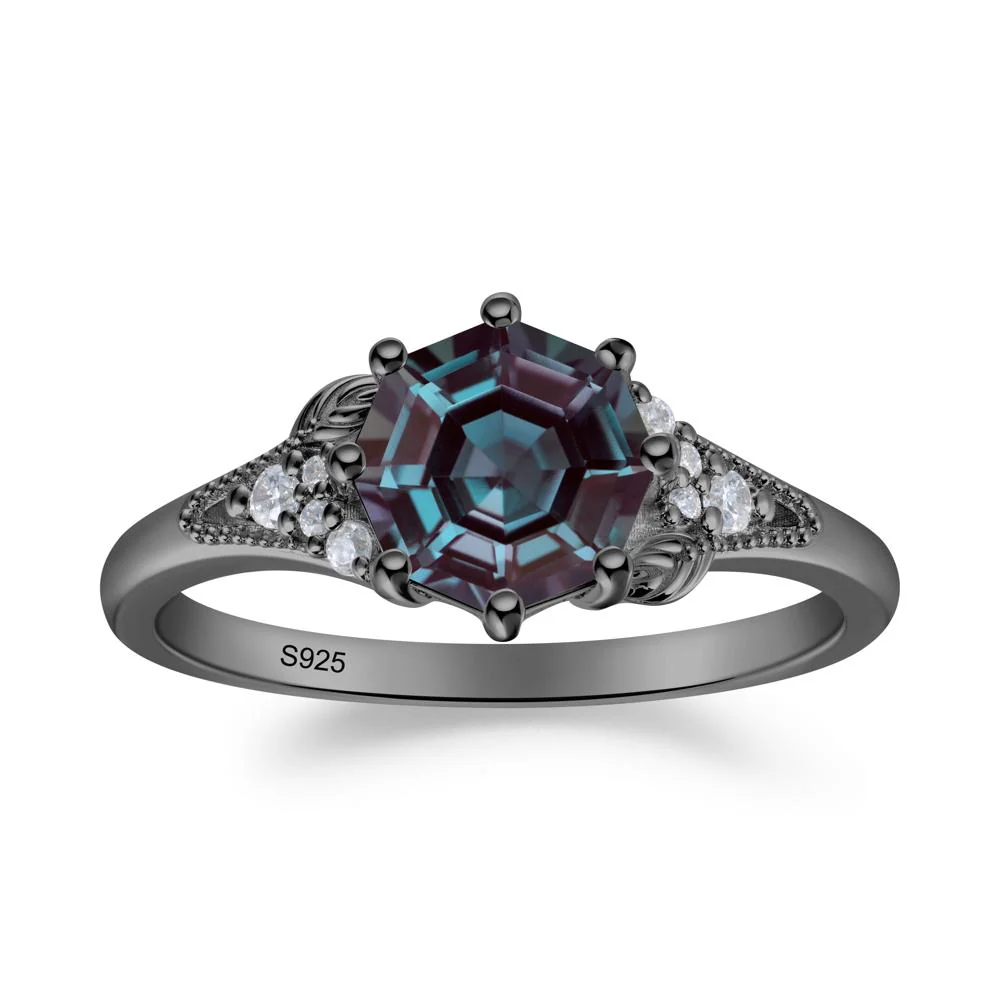 Filigree Octagon Alexandrite Ring - Image 9