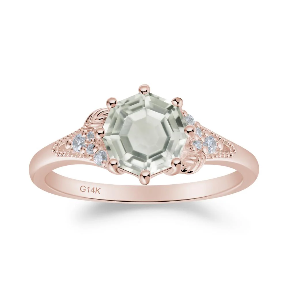 Filigree Octagon Green Amethyst Ring