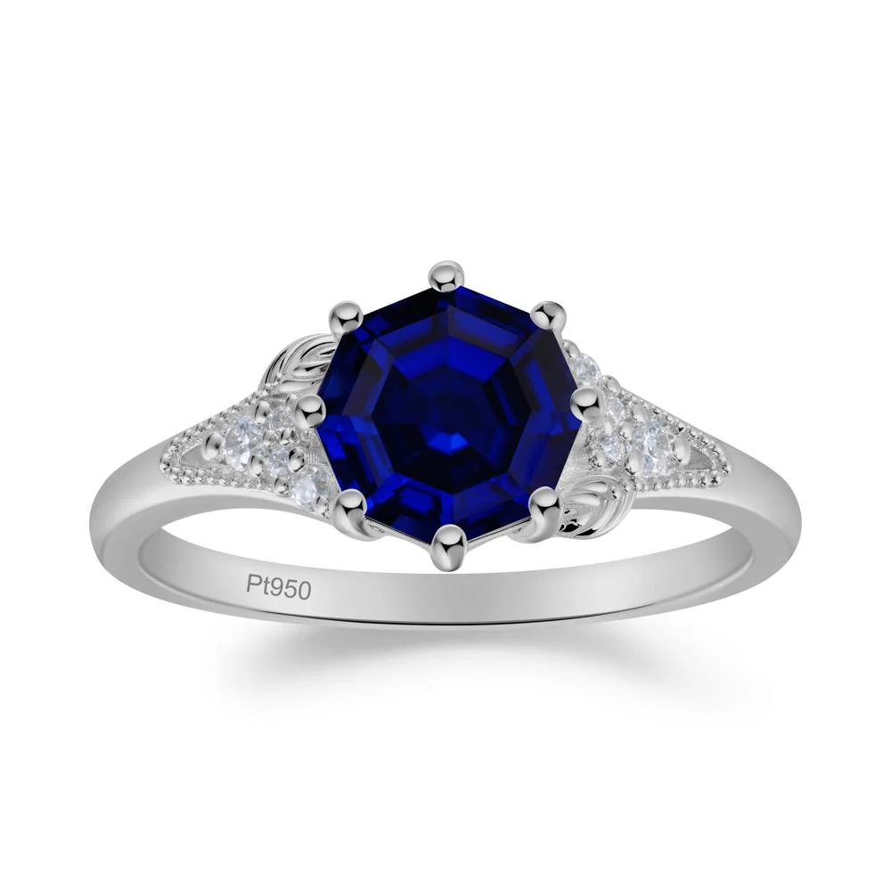 Filigree Octagon Sapphire Ring - Image 2