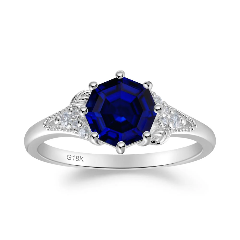 Filigree Octagon Sapphire Ring - Image 3