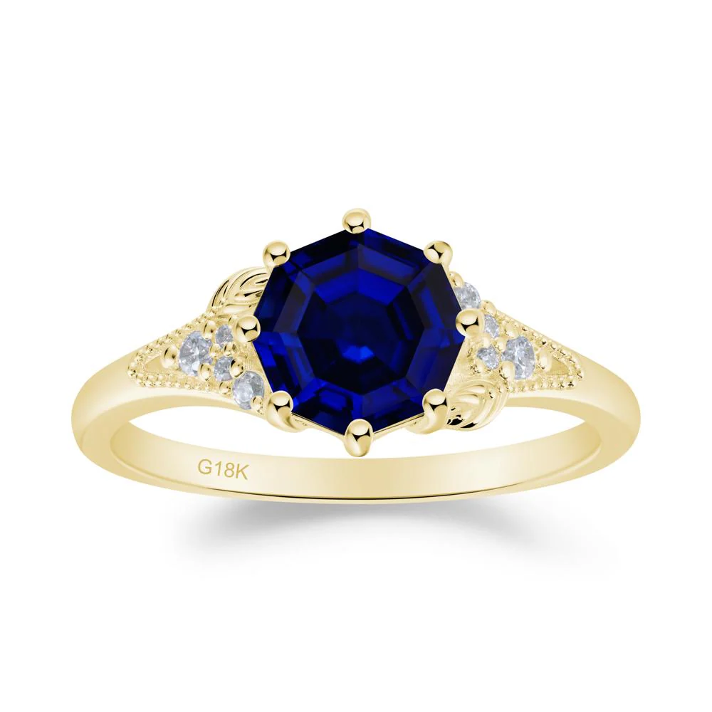 Filigree Octagon Sapphire Ring - Image 6
