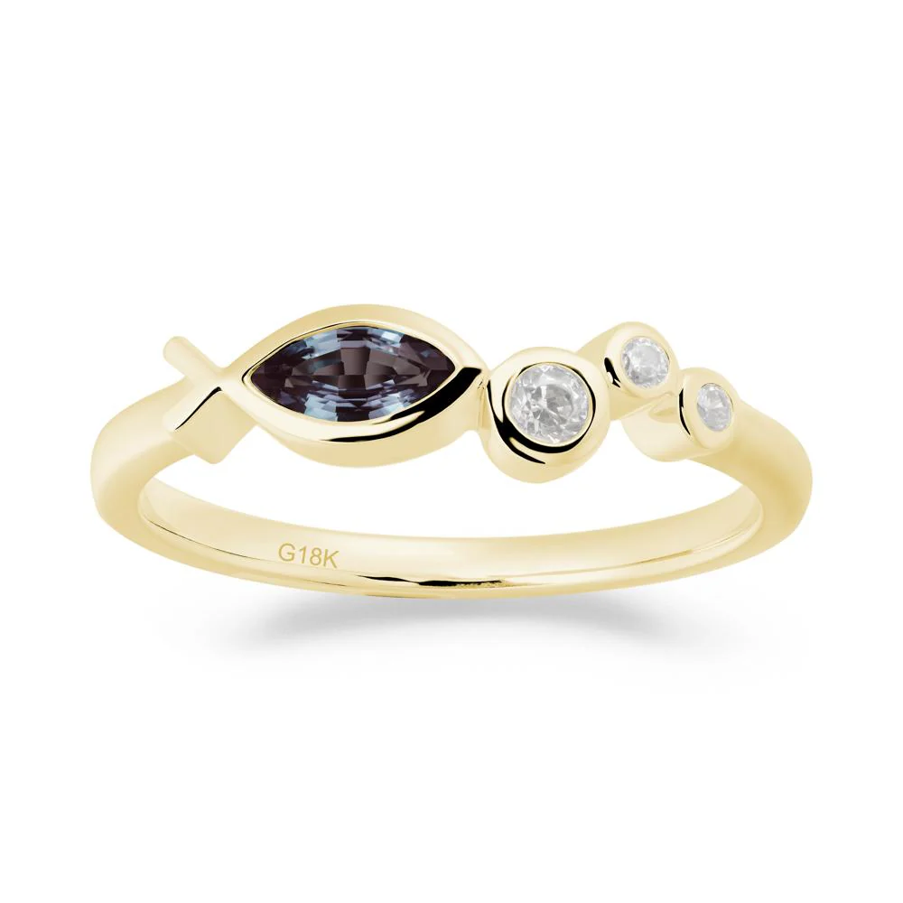 Fish Inspired Alexandrite Ring - Image 3