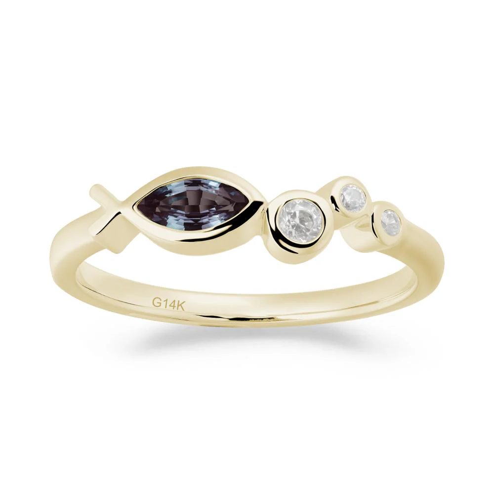 Fish Inspired Alexandrite Ring - Image 7